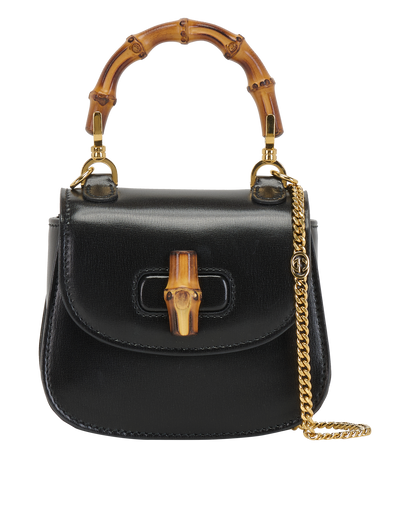 Bamboo 1947 Top Handle, &pound;1,500, Handbags, Black, Leather, Front view